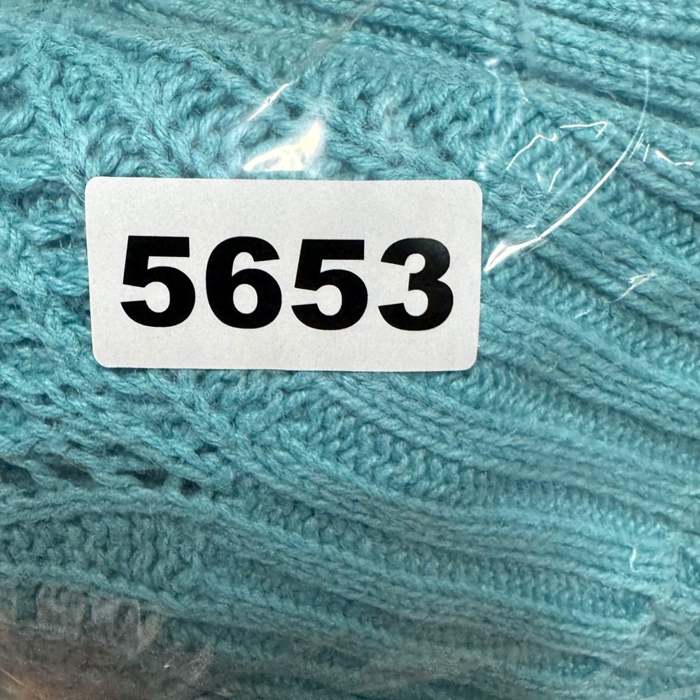 St.‎ John's Bay Teal Blue Lace Crochet Knit Cottagecore Grannycore Sweater Top S - Picture 6 of 6